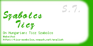 szabolcs ticz business card